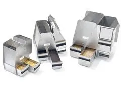 Metal riffle grain sample divider